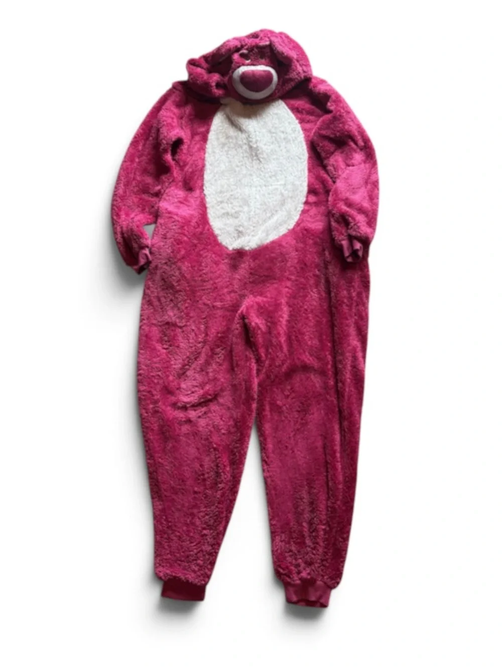 Lotso Bear Plush One Piece Costume Pajama Hooded Men Women Toy Story Small